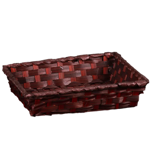 Rihana bamboo chocolate rectangular basket 24x18x5cm