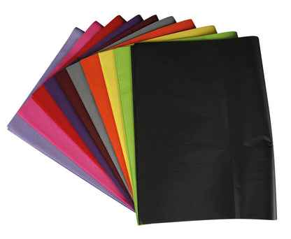 Papier mousseline 10 couleurs assorties 75x50cm (480 feuilles)