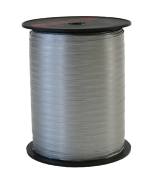 Silver matte curb ribbon (10mm x 250m spool)