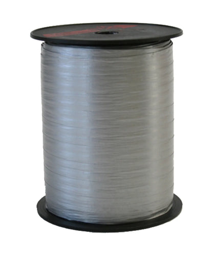 Silver matte curb ribbon (10mm x 250m spool)