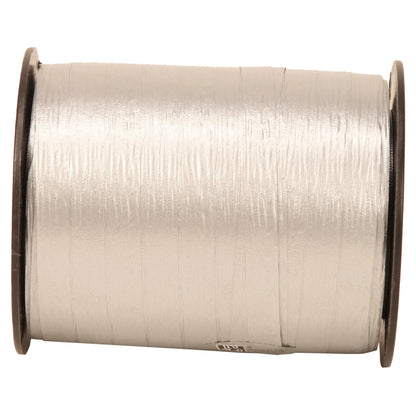 Silver matte curb ribbon (10mm x 250m spool)