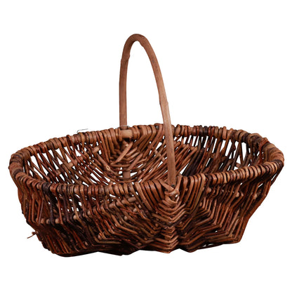 Roseline oval raw wicker basket 31x21x10cm