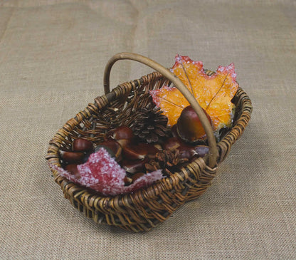 Panier Roseline osier brut ovale 46x35x15cm