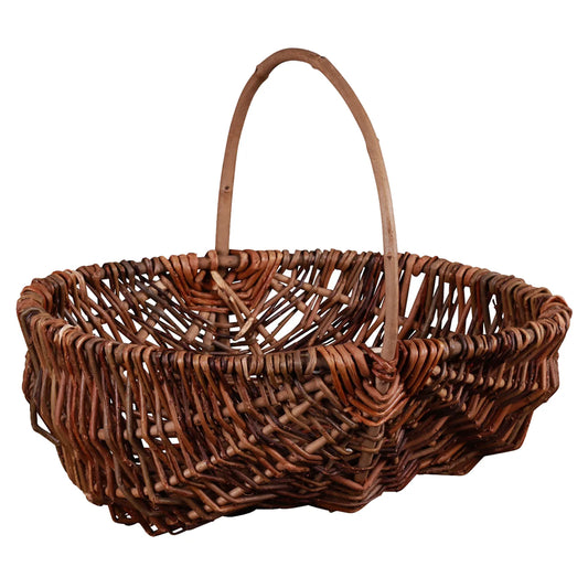 Panier Roseline osier brut ovale 38x28x13cm