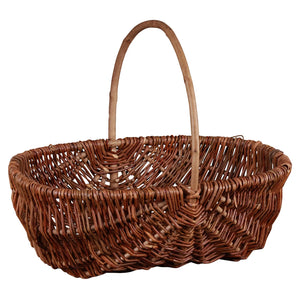Roseline oval raw wicker basket 46x35x15cm
