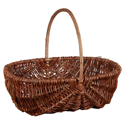 Panier Roseline osier brut ovale 46x35x15cm