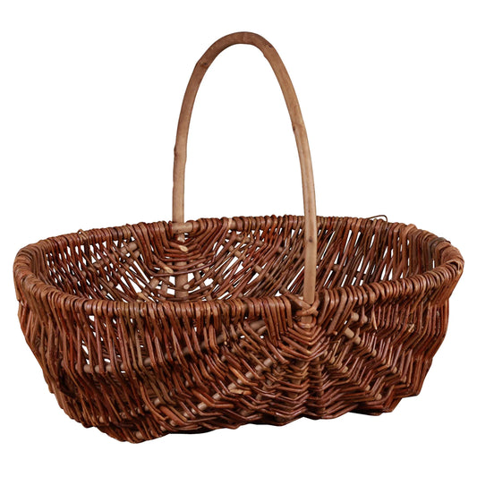 Panier Roseline osier brut ovale 46x35x15cm