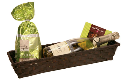 Banneton Rihana bambou chocolat rectangle 42x10x8cm