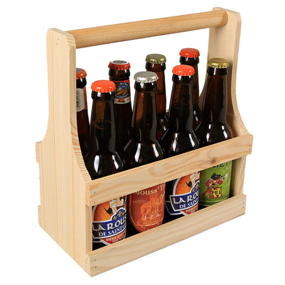 Nino wooden basket for 8 x 33cl beers (long neck type)