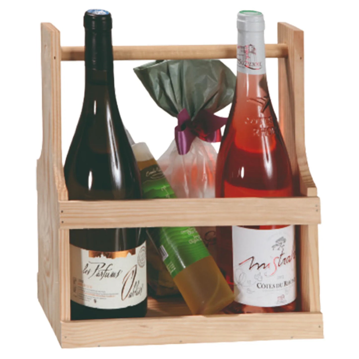Nino wooden basket for 8 x 33cl beers (long neck type)