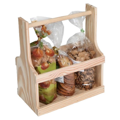 Nino wooden basket for 8 x 33cl beers (long neck type)