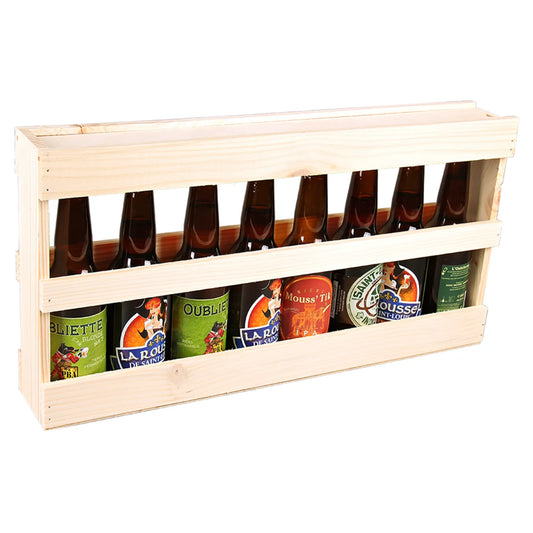 Half a meter Silvio wood 8 beers 33cl (long neck type)