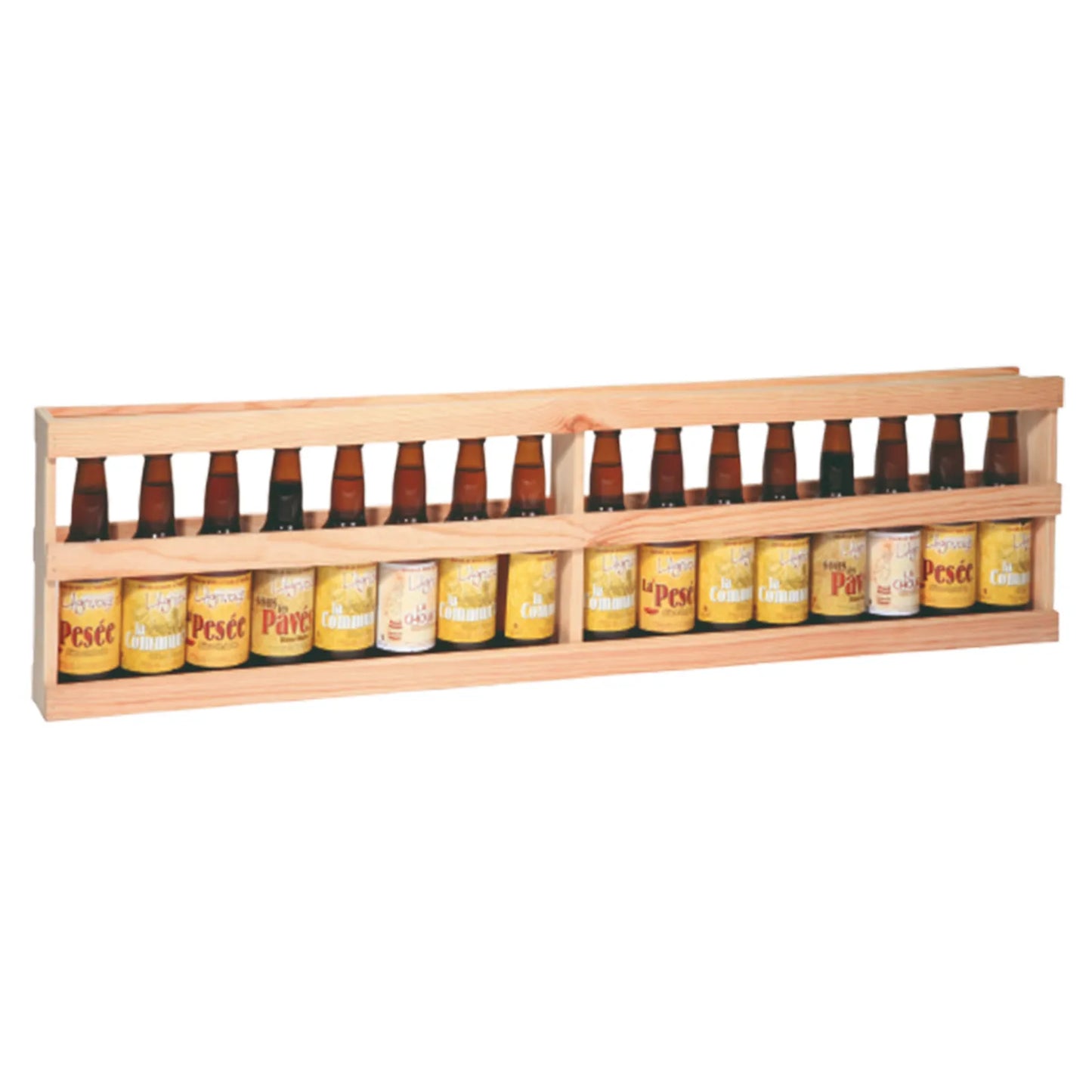 Mètre Antonio bois 16 bières 33cl (type long neck)