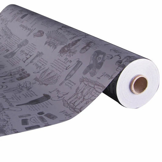 Papier cadeau Cépage kraft couché gris/taupe 0.70x100m