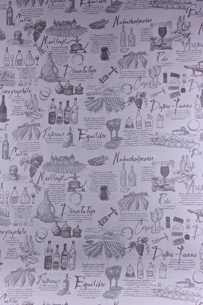 Papier cadeau Cépage kraft couché gris/taupe 0.50x200m