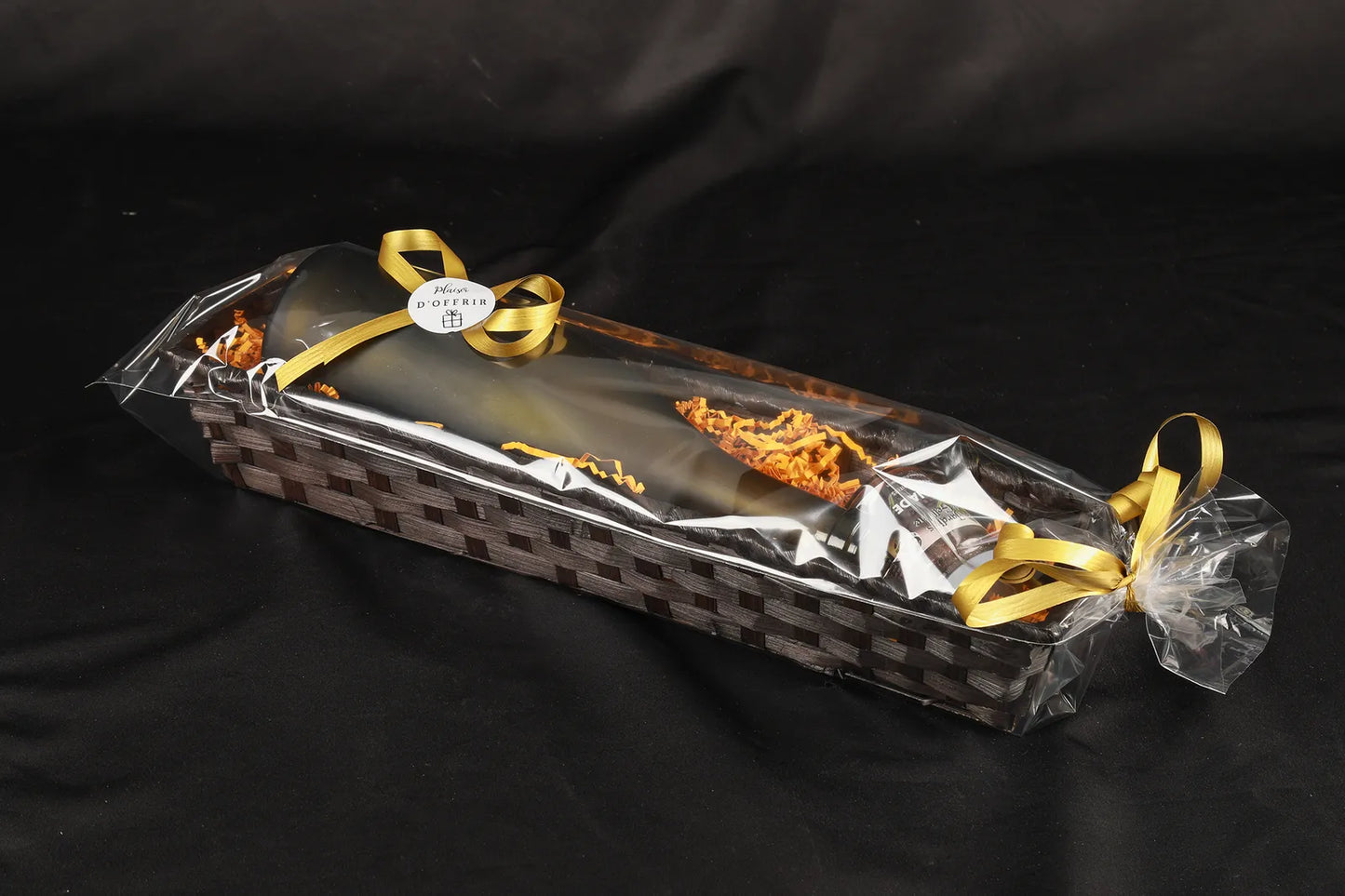 Banneton Rihana bambou chocolat rectangle 42x10x8cm