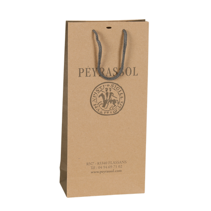 Sac papier luxe 2 bouteilles 18x8.7x39cm personnalisé