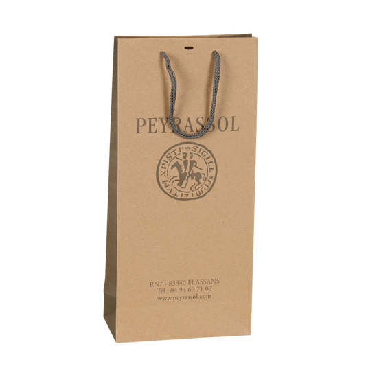 Sac papier luxe 2 bouteilles 18x8.7x39cm personnalisé