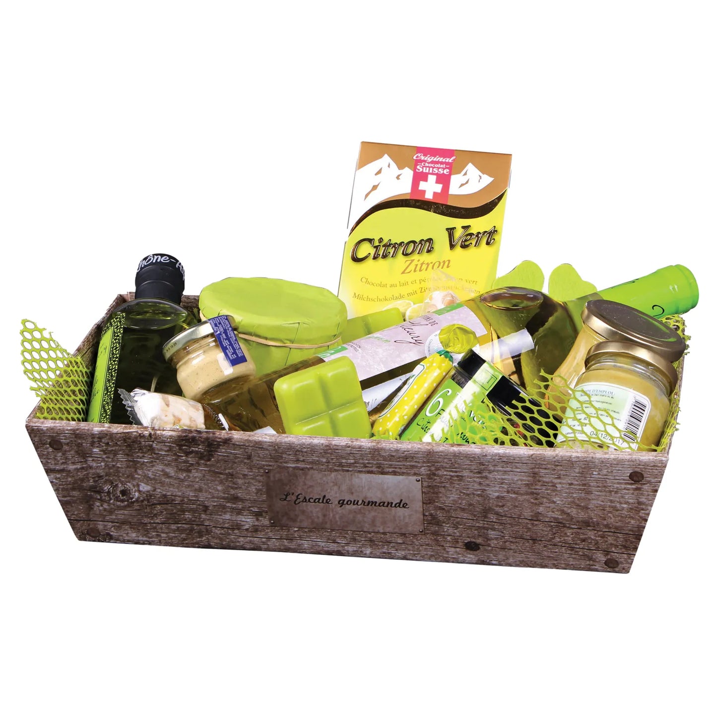 Lorriane cardboard wastebasket, grey wood-effect, 34x21x8cm