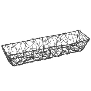 Marcel banneton, aged anthracite metal, rectangular, 42x11x8cm
