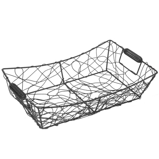 Marcel rectangular metal wastebasket, aged anthracite, 36x23x7/10cm