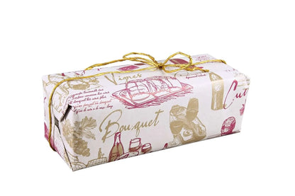 Papier cadeau Cépage kraft couché bordeaux/or 0.50x200m