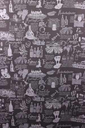Papier cadeau Cépage kraft couché noir/argent 0.50x200m