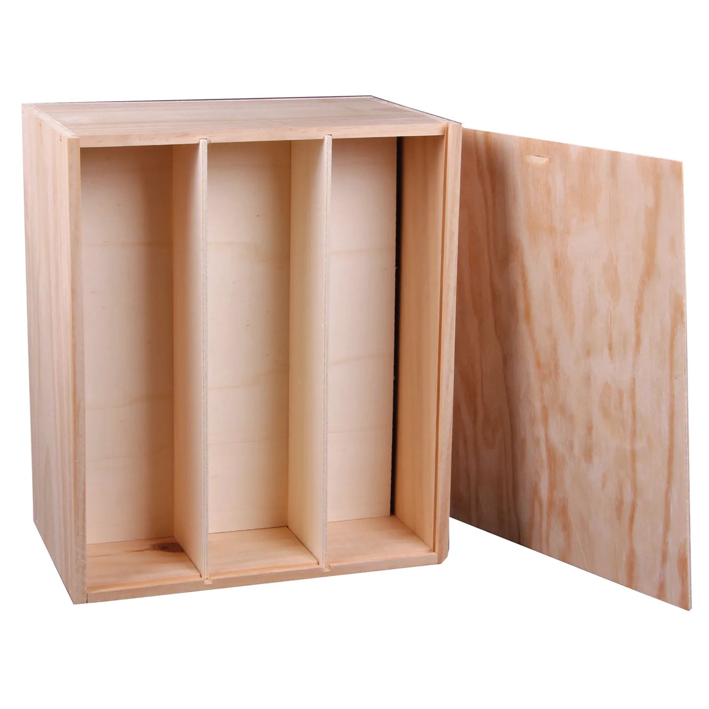Caisse Tradition bois de pin 6 bouteilles (2x3)