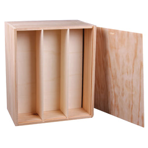 Traditional pine wood crate for 6 bottles (2x3)