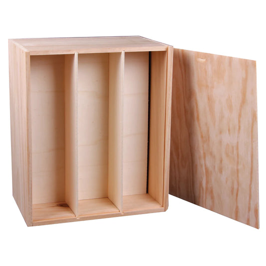 Caisse Tradition bois de pin 6 bouteilles (2x3)
