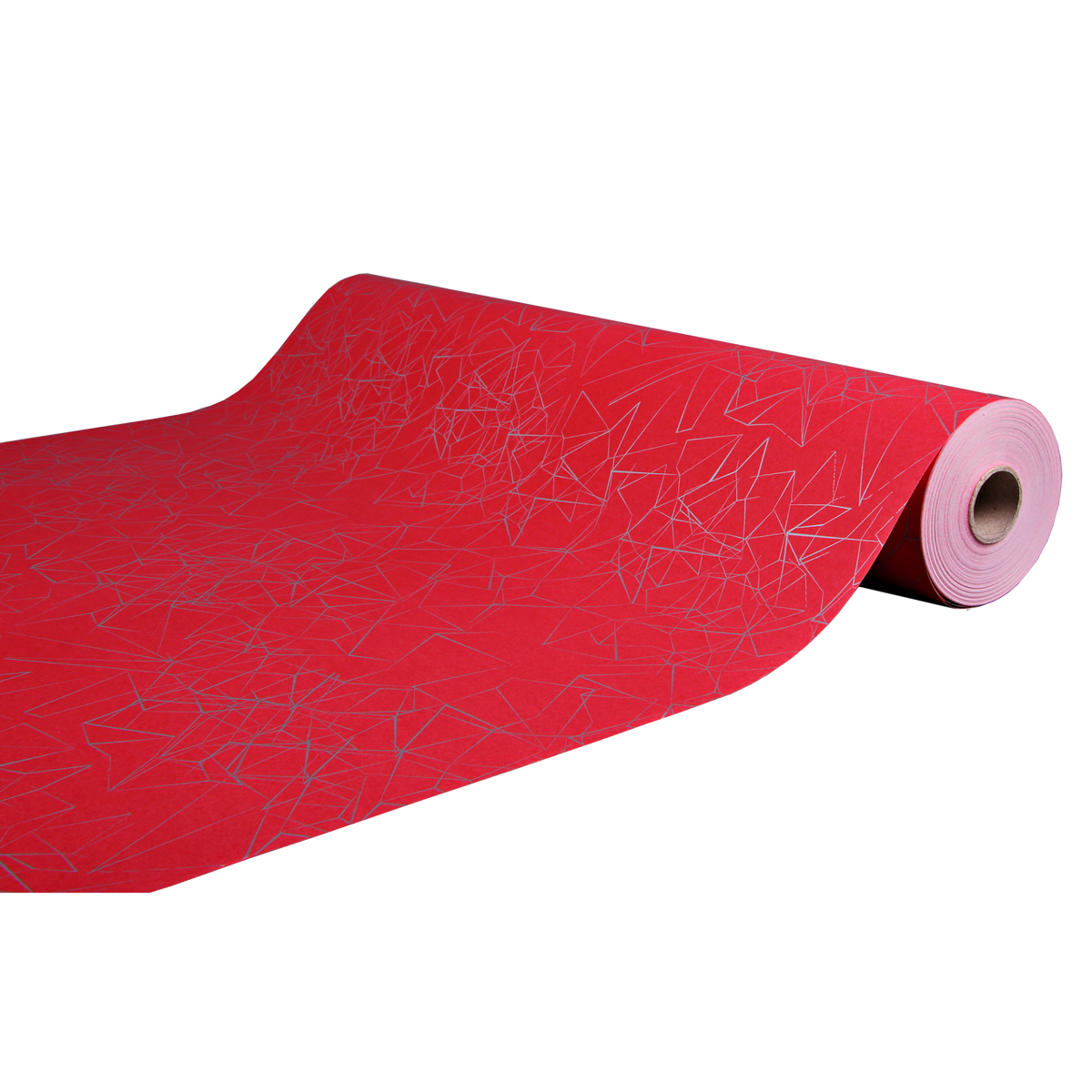 Diamy red/silver coated kraft gift wrap 0.50x200m