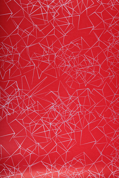 Diamy red/silver coated kraft gift wrap 0.70x100m