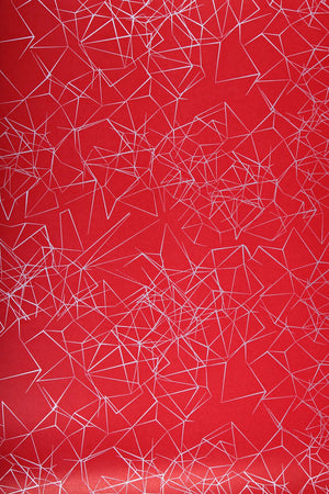 Diamy red/silver coated kraft gift wrap 0.50x200m