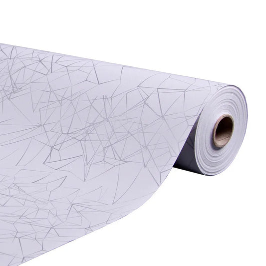 Papier cadeau Diamy kraft couché gris/argent 0.50x200m