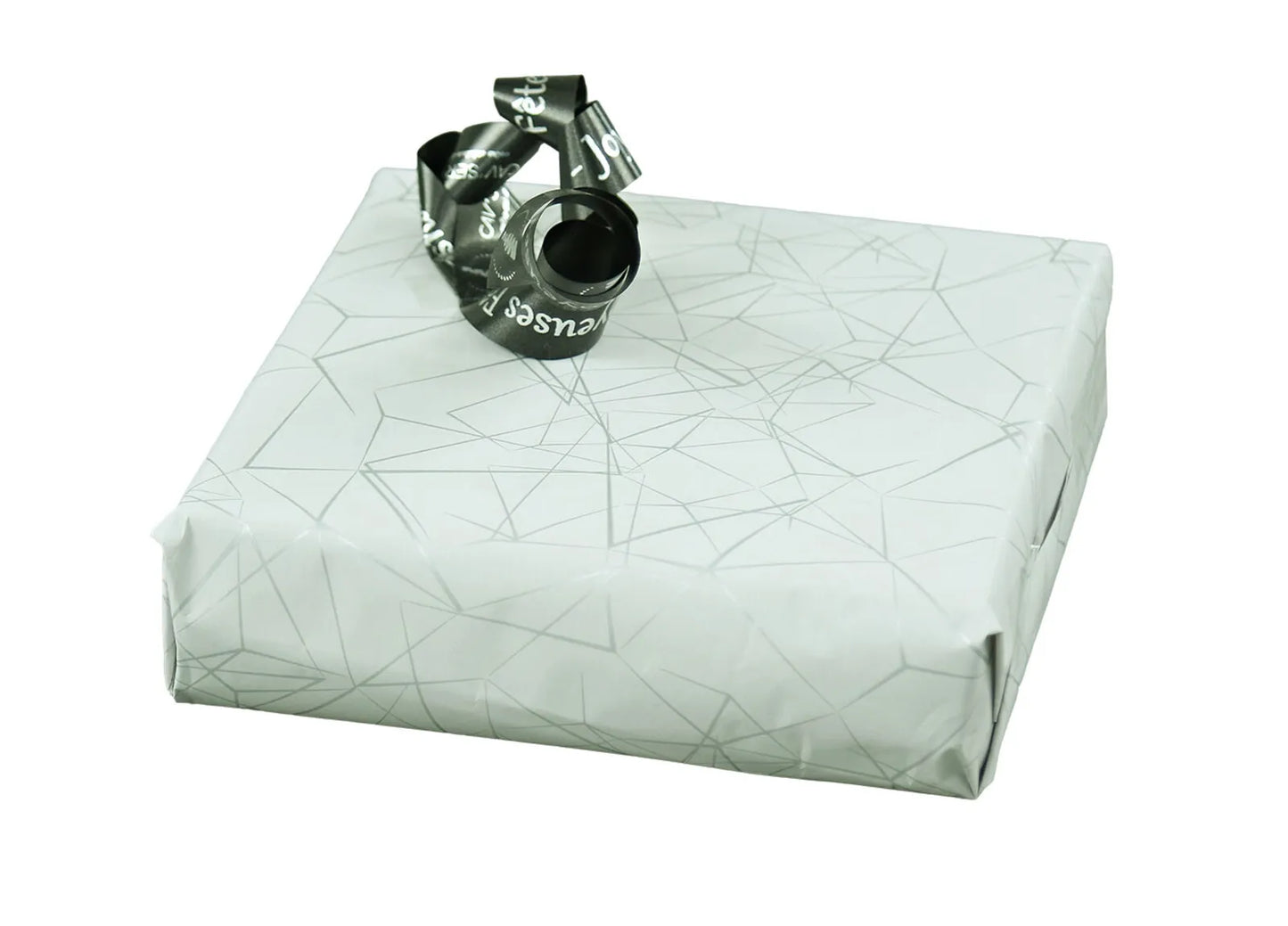 Diamy kraft coated grey/silver gift wrap 0.70x100m