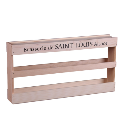 Demi-mètre Silvio bois de sapin naturel 8 bières 33cl personnalisé