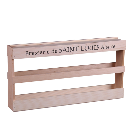 Demi-mètre Silvio bois de sapin naturel 8 bières 33cl personnalisé
