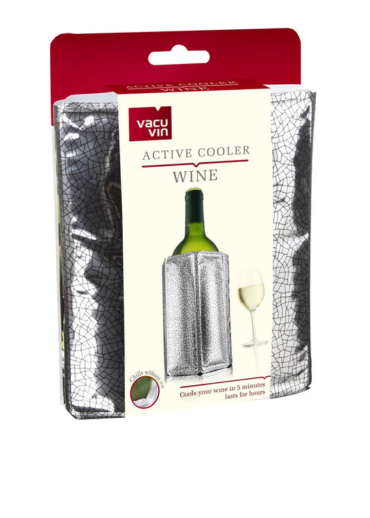 Vacuvin Active Cooler Cooling Sleeve Wine Silver
