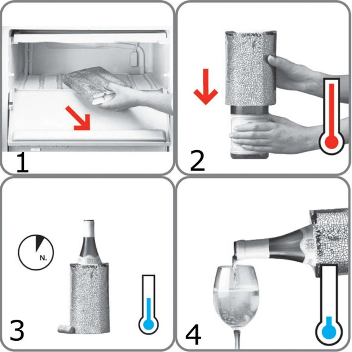 Gaine rafraichissante Active Cooler Champagne platinium Vacuvin