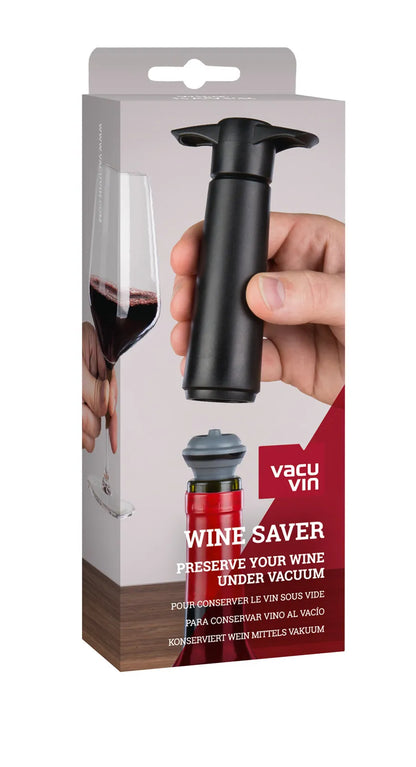 Pompe à vide Wine Saver Giftpack noire Vacuvin