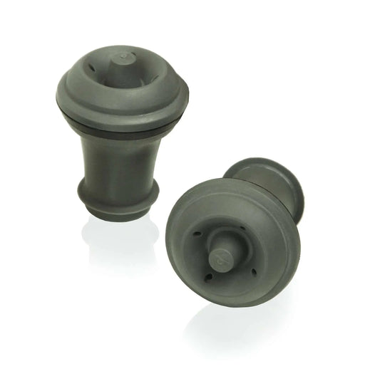 Bouchon pompe à vide Wine Saver Stopper gris Vacuvin (2 pièces)