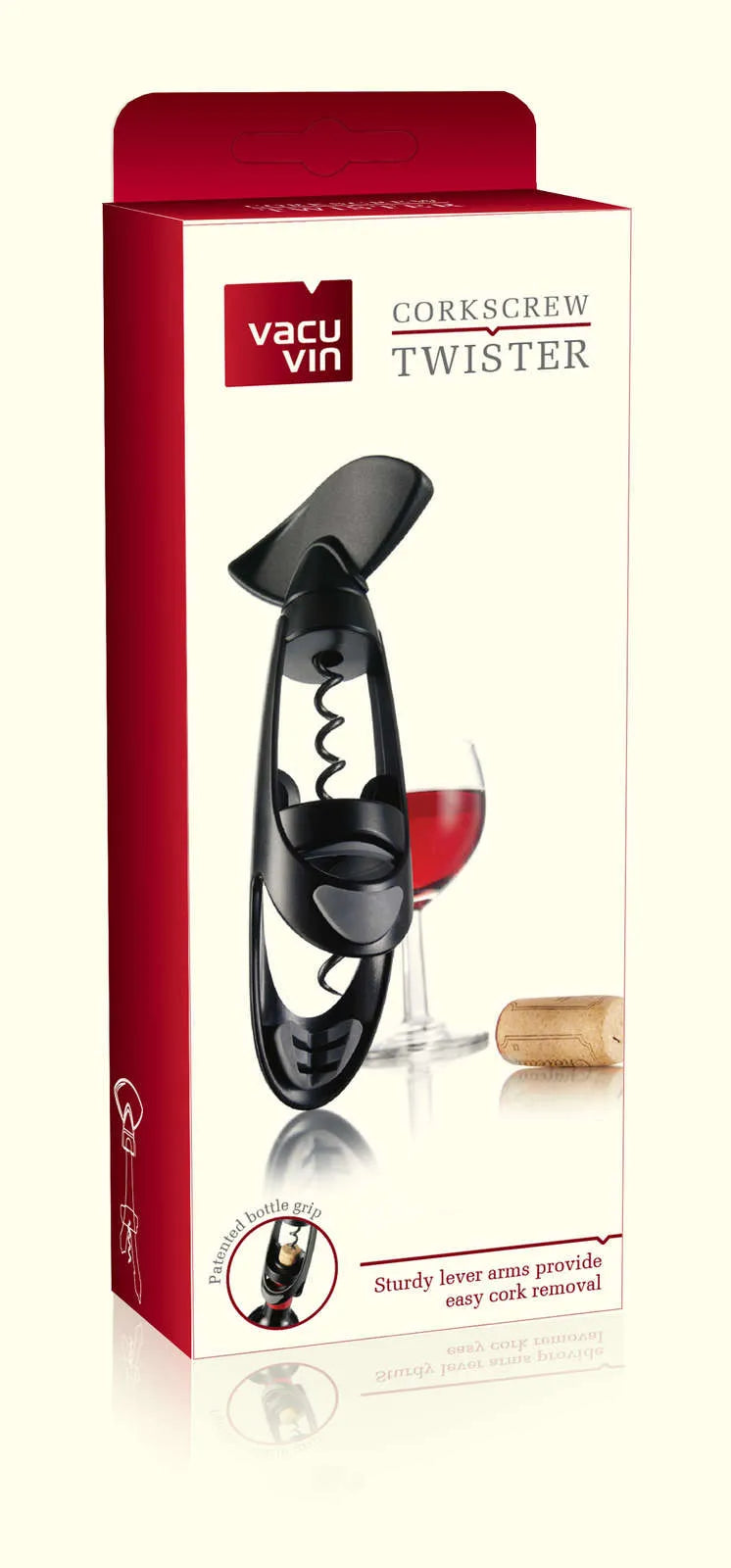 Vacuvin Twister Corkscrew Giftpack, Black