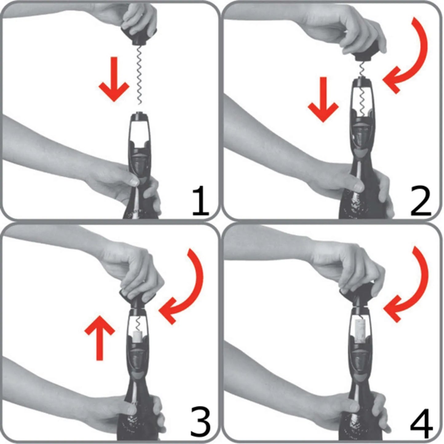 Vacuvin Twister Corkscrew Giftpack, Black