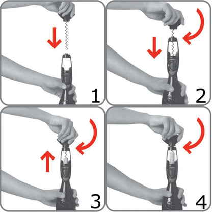 Vacuvin Twister Corkscrew Giftpack, Black