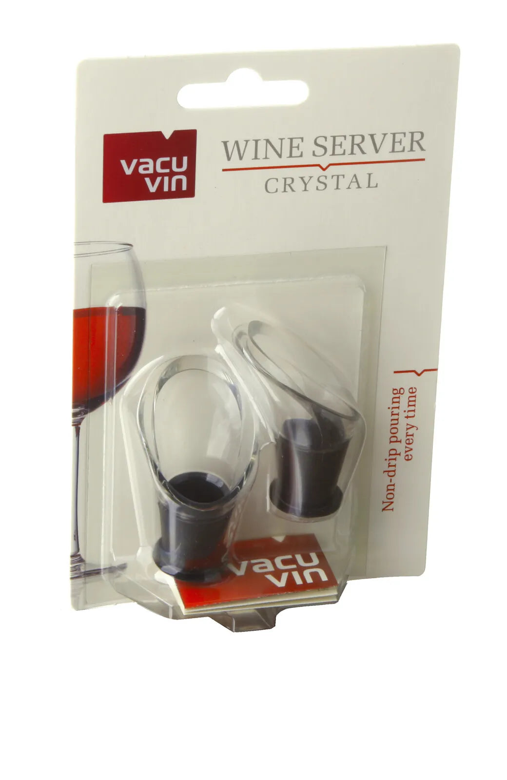 Bec verseur anti-goutte Wine Server Cristal noir Vacuvin (2 pièces)