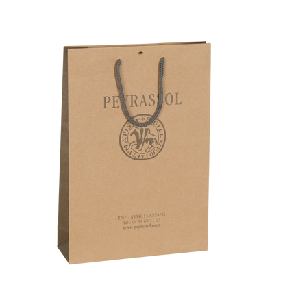 Sac papier luxe 3 bouteilles 26x9x39cm personnalisé