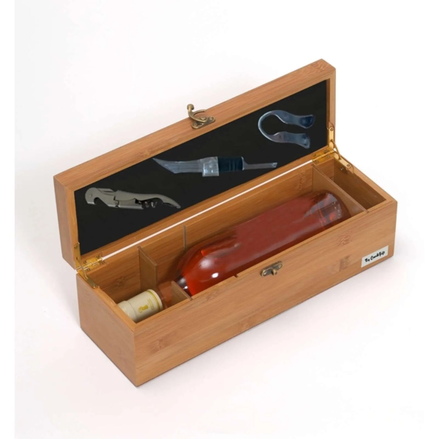 Coffret sommelier Bamboo 1 bouteille bambou 3 pièces