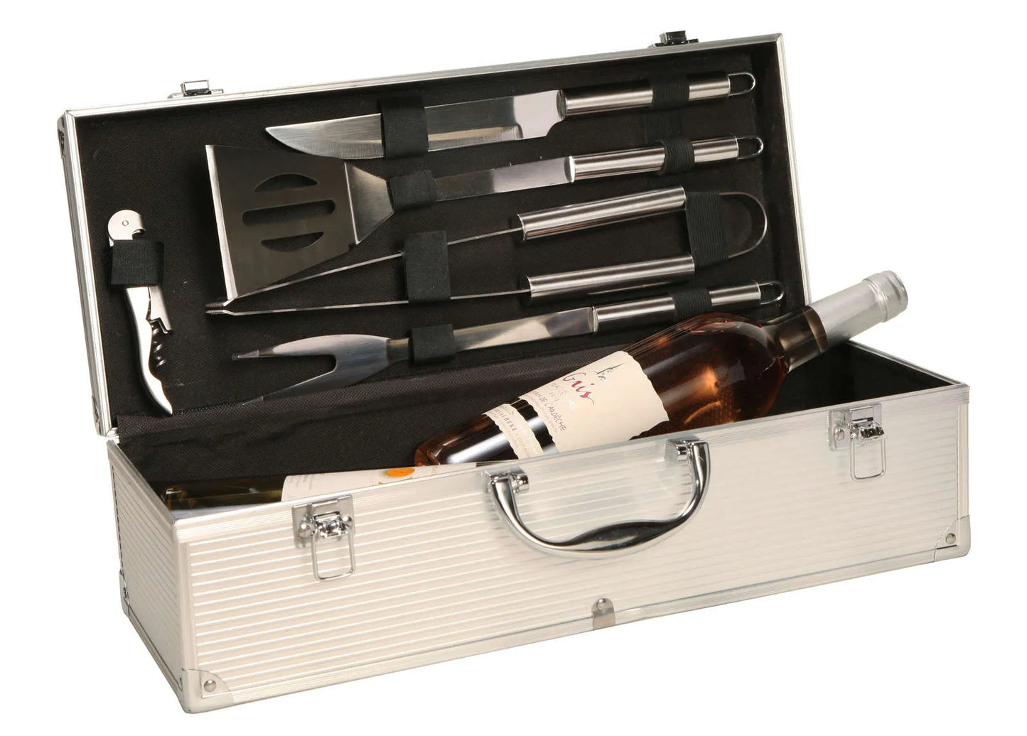 Coffret BBQ Baptiste magnum/3 bouteilles alu 5 pièces