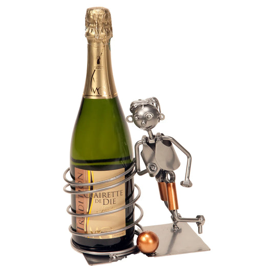 Felix bottle holder, grey/copper metal - Footballer