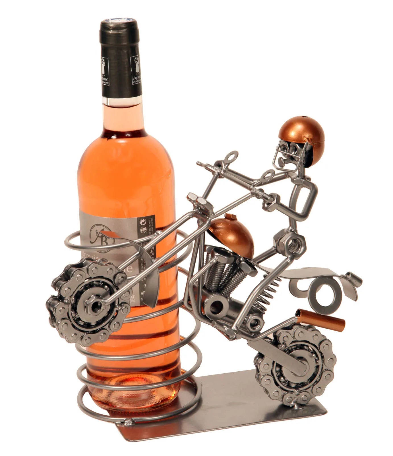 Support bouteille Félix métal gris/cuivre - Motocross